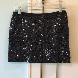 Black Sequins Mini-Skirt